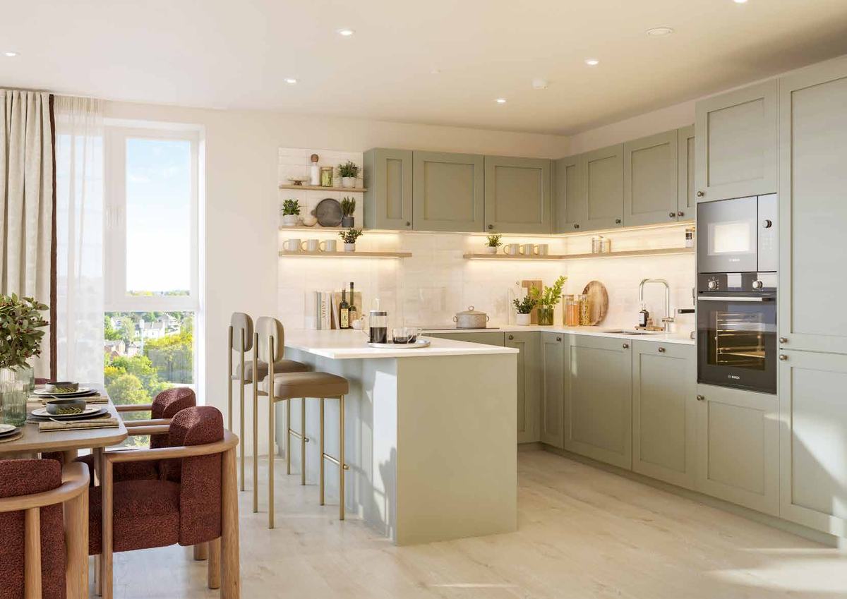 Open-plan kitchen